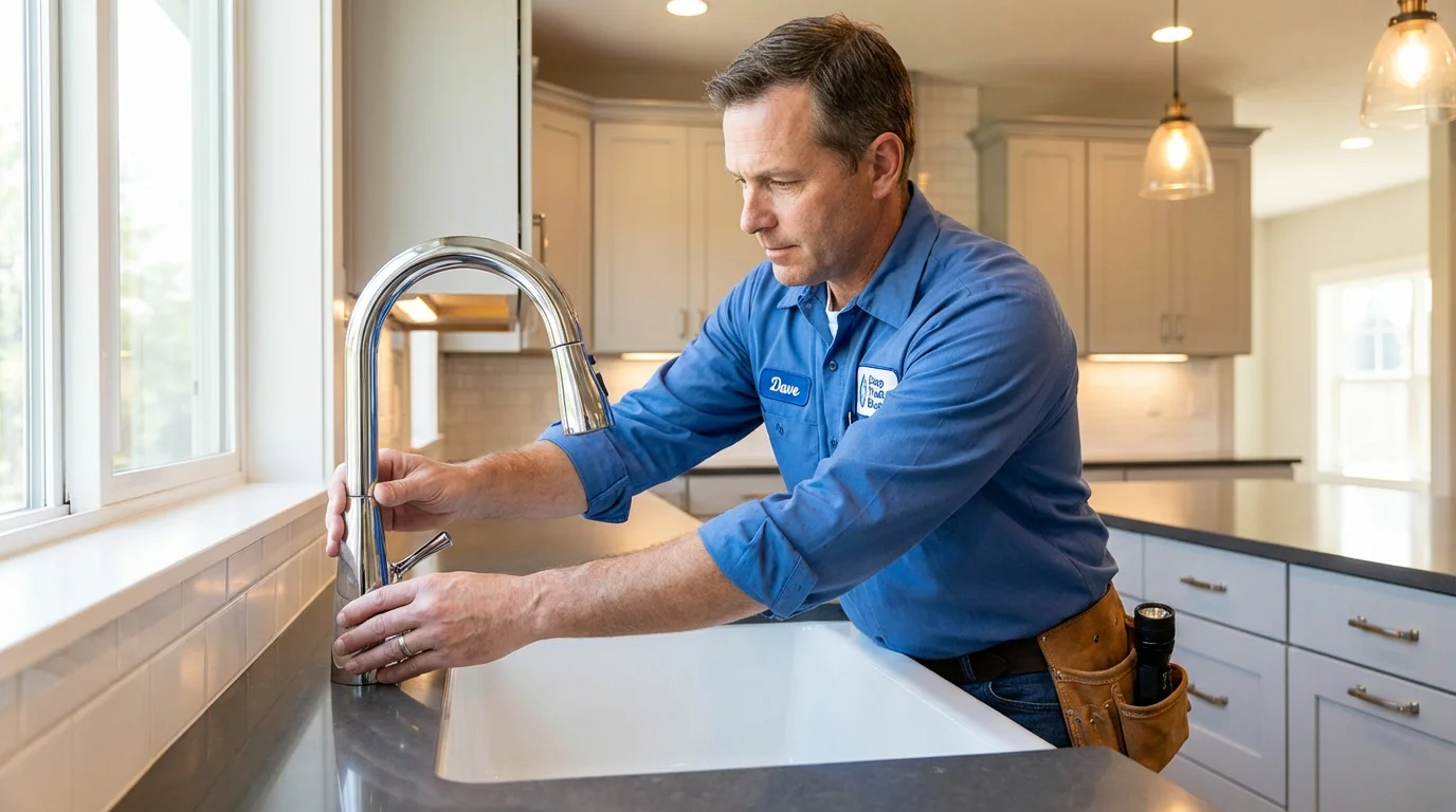 Kitchen faucet installation by Johns Plumbing LLC in Tannersville